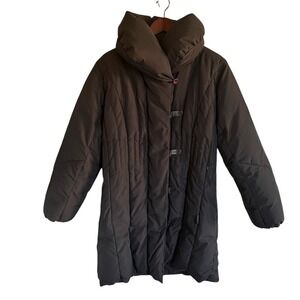 Steinbock Down Quilted Puffer Coat Toggle Parka Shawl Collar US 10 Down Luxury